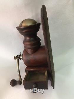 An Antique Wooden Coffee Grinder Italy 1940s-1950s Great Condition