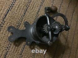 Antique 1800s Cast Iron Steamboat Coffee Grinder Mill