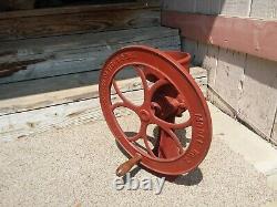 Antique 1800s Cast Iron Wheel Coffee Grinder C. S Bell Co. OR Farm Decor Country