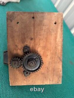 Antique 1860 Primitive Cast Iron J&E Parker's Union Coffee Mill Grinder