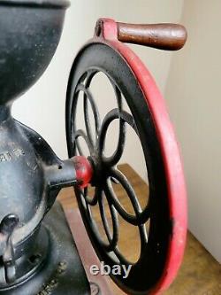 Antique 1873 Enterprise American Double Wheel Cast Iron Coffee Grinder