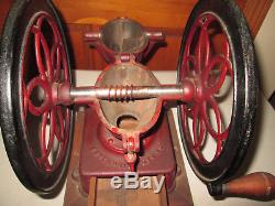 Antique 1873 Enterprise Double Wheel Coffee Grinder / Mill for Restore