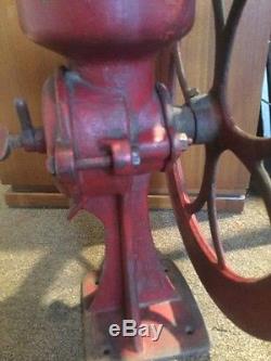 Antique 1880's C. S. Bell Model No. 2 Hand Crank Bench Grist Mill Coffee Grinder