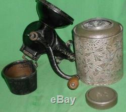 Antique 1890, 1894, Royal Coffee Grinder All Original, Correct Catch Cup, Nice