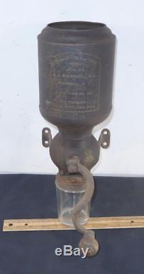 Antique 1891 Canister Coffee Mill Grinder C. A. Rockwell Co. Rochester New York