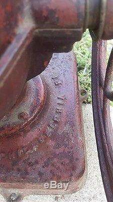 Antique 1898 Enterprise Cast Iron Coffee Mill Grinder Double Wheel