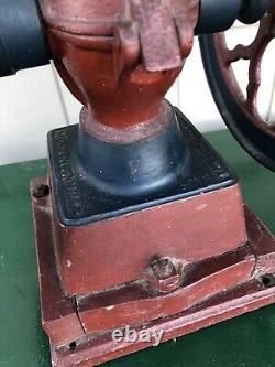 Antique 1900's Cha's Parker Coffee Mill Grinder Model 5000 12 Tall Sweet