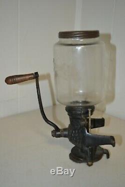 Antique 1905 Brighton Premier Wall Mount Coffee Bean Grinder