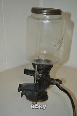 Antique 1905 Brighton Premier Wall Mount Coffee Bean Grinder