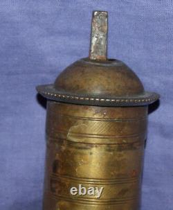 Antique 19c Islamic brass coffee grinder mill