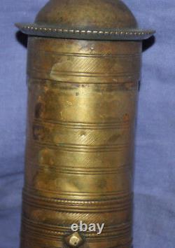 Antique 19c Islamic brass coffee grinder mill