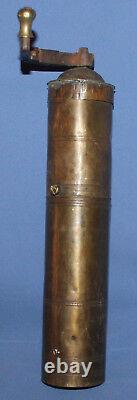 Antique 19c Ottoman Turkish brass coffee grinder mill