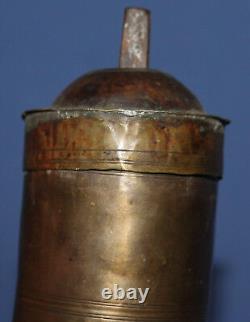 Antique 19c Ottoman Turkish brass coffee grinder mill
