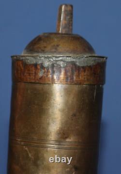 Antique 19c Ottoman Turkish brass coffee grinder mill