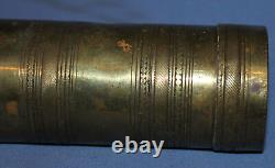 Antique 19c Ottoman Turkish brass coffee grinder mill with markings