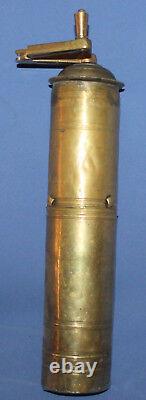 Antique 19c Ottoman Turkish brass coffee pepper grinder mill