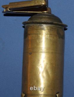 Antique 19c Ottoman Turkish brass coffee pepper grinder mill