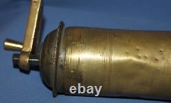 Antique 19c Ottoman Turkish brass coffee pepper grinder mill