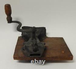 Antique 19th C. Wall Mount J & E Parker's Union Mill Cast Iron Coffee Grinder