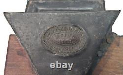 Antique 19th C. Wall Mount J & E Parker's Union Mill Cast Iron Coffee Grinder