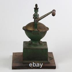 Antique 19th Century Cast Iron French Coffee Mill Peugeot Freres