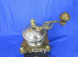 Antique, 19th Century Continental Brass and steel Coffee Grinder/Mill