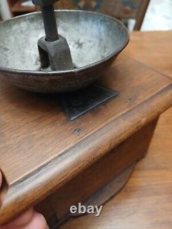 Antique 19th Century Dovetailed with Drawer Coffee Grinder