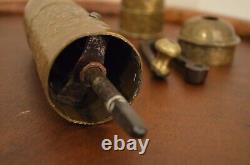 Antique 19th c Brass Spice Pepper Grinder / Coffee Mill Middle East Hand Grinder