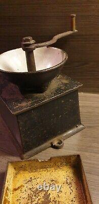 Antique A Kendrick and Sons, cast iron hand crank Coffee mill ca. 1900's
