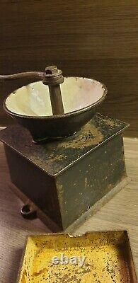 Antique A Kendrick and Sons, cast iron hand crank Coffee mill ca. 1900's