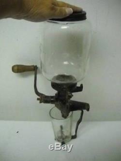 Antique ARCADE 25 Coffee Grinder With Glass Catch Cup