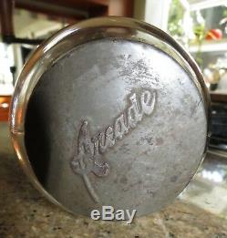 Antique ARCADE CRYSTAL COFFEE GRINDER #4 with Catcher Cup Pat. June 9, 03