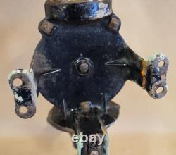 Antique ARCADE CRYSTAL No. 3 Wall Mount Cast Iron Coffee Bean Grinder, Catch Cup