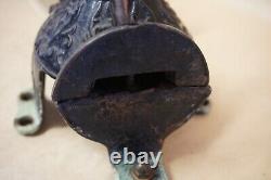 Antique ARCADE CRYSTAL No. 3 Wall Mount Cast Iron Coffee Bean Grinder, Catch Cup