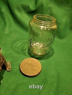 Antique ARCADE Crystal Coffee Grinder No 3 with Catch Cup