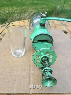 Antique ARCADE Crystal No 4 Wall Mount Coffee Grinder READY to USE