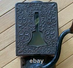 Antique Arcade Bell Coffee Grinder Wall Mount RARE