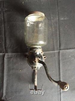 Antique Arcade Cast Iron Kitchen Wall Mount Coffee Grinder