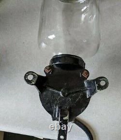 Antique Arcade Coffee Grinder #25 Cast Iron Wall Mount Original Lid Nice