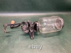 Antique Arcade Coffee Grinder #25 Cast Iron Wall Mount with Original Lid