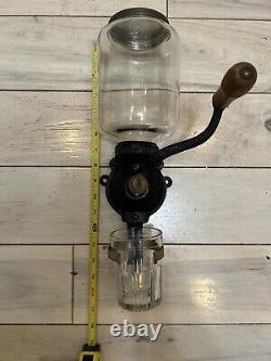 Antique Arcade Coffee Grinder Cast Iron Wall Mount