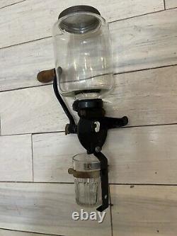 Antique Arcade Coffee Grinder Cast Iron Wall Mount