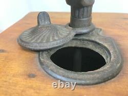 Antique Arcade Coffee Grinder Tabletop Wood Cast Iron Storage