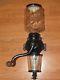 Antique Arcade Coffee Grinder Wall Mount Mill Crystal with Horseshoe Catch Cup