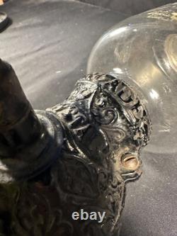 Antique Arcade Crystal # 3 Wall Mount Coffee Grinder with Glass Catch Cup