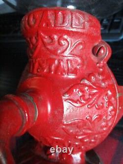 Antique Arcade Crystal Coffee Grinder NO. 3 Original Paint Exceptional Condition