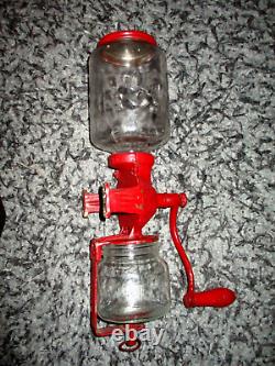 Antique Arcade Crystal Coffee Grinder NO. 3 Original Paint Exceptional Condition