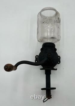 Antique Arcade Crystal Coffee Grinder Wall Mount Coffee Grinder
