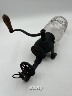 Antique Arcade Crystal Coffee Grinder Wall Mount Coffee Grinder