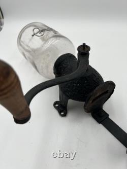 Antique Arcade Crystal Coffee Grinder Wall Mount Coffee Grinder